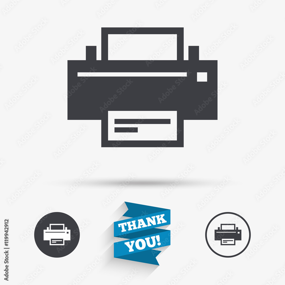 Print sign icon. Printing symbol. Print sign icon. Printing symbol.