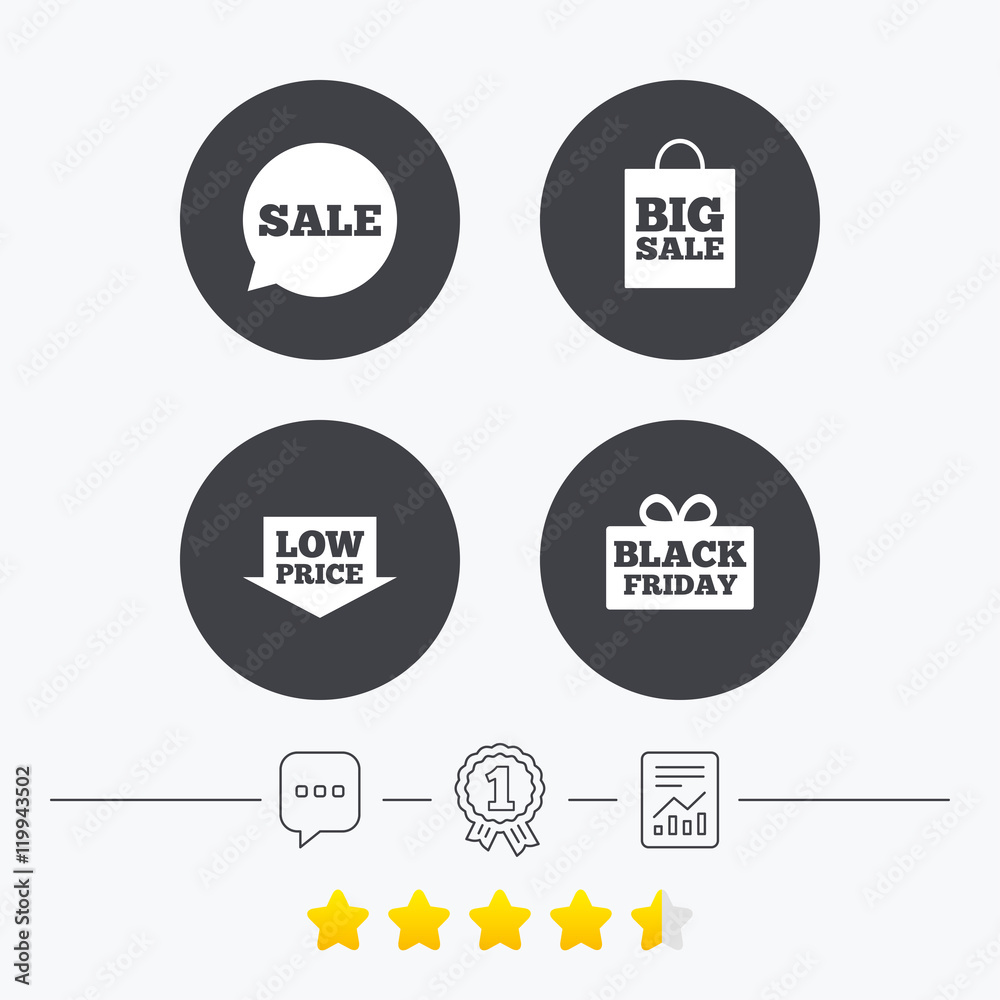 Fototapeta premium Sale speech bubble icon. Black friday symbol