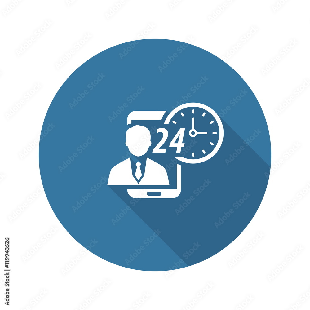 Personal Assistance Icon. Flat Design. Personal Assistance Icon. Flat Design.