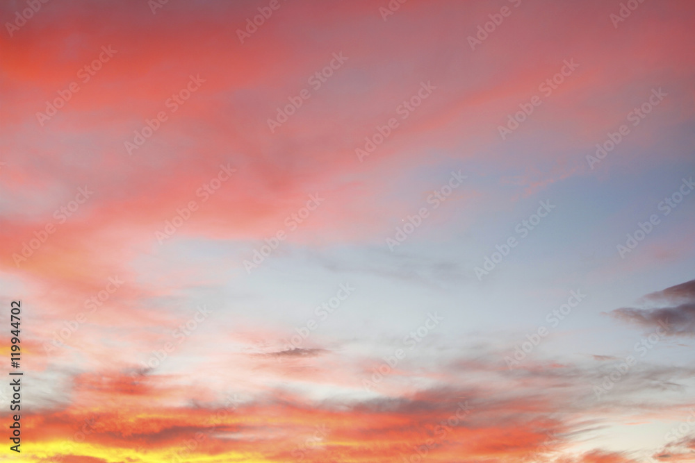 Summer sky clouds sunrise background