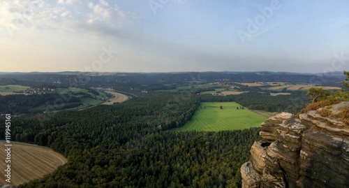 Blick vom Felsengipfel Lilienstein