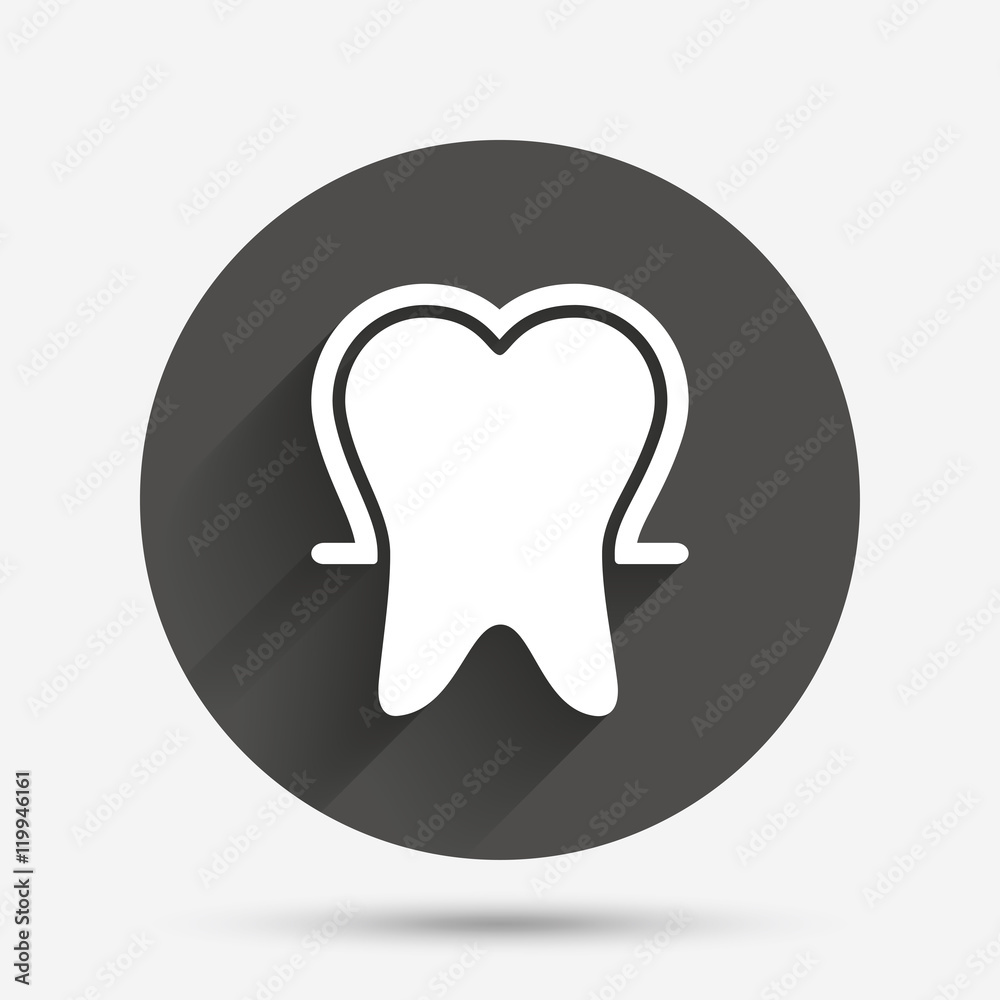 Tooth enamel protection sign icon. Dental care symbol. Tooth enamel protection sign icon. Dental care symbol.