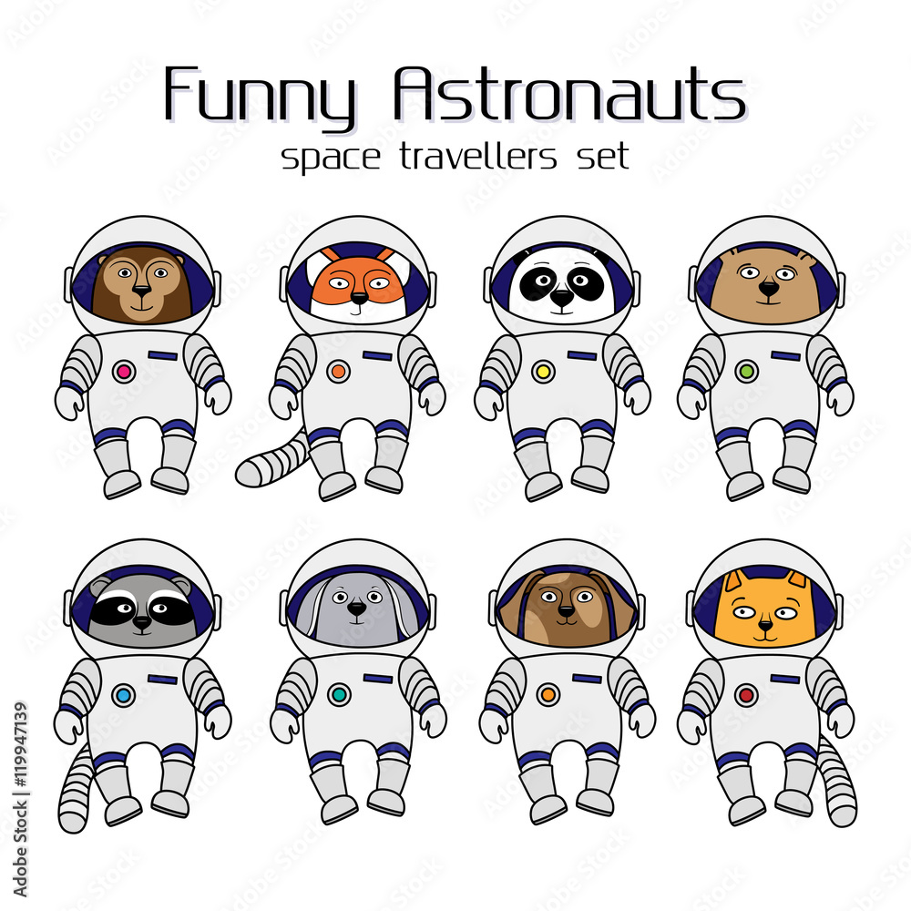 animals in space suits