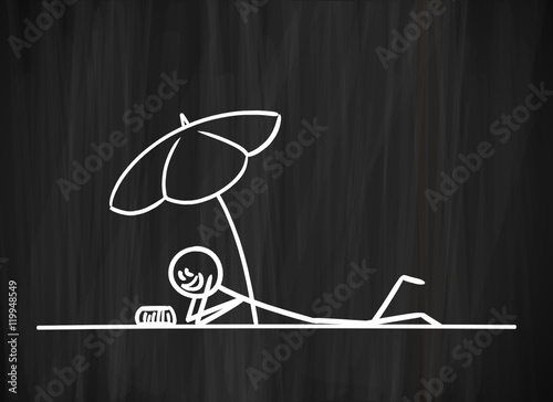 tmk am strand liegen buch lesen sonnenschirm I