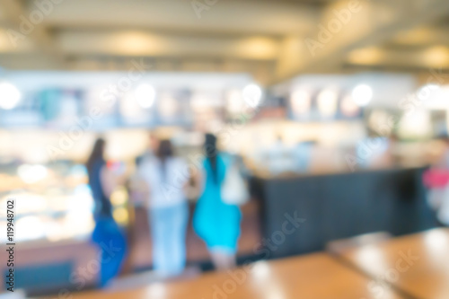 Coffee shop blur background .