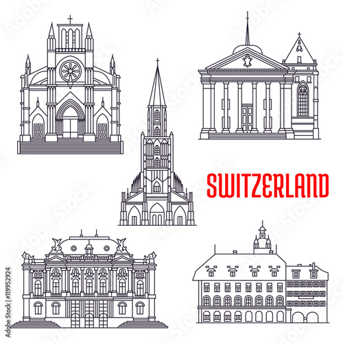 Historic buildings and sightseeings of Switzerland