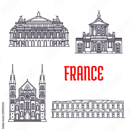 Historic buildings and sightseeings of France