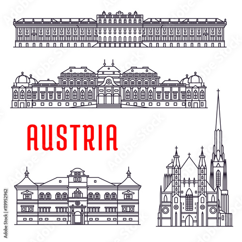 Historic buildings and sightseeings of Austria