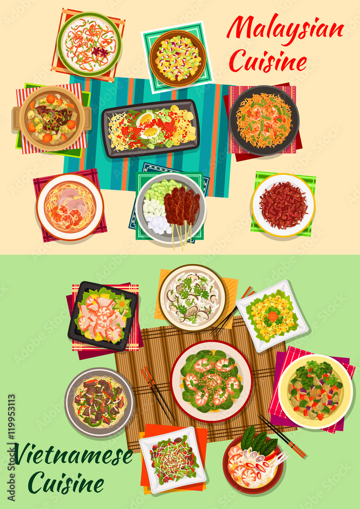 Vietnamese and malaysian cuisine icon Vietnamese and malaysian cuisine icon
