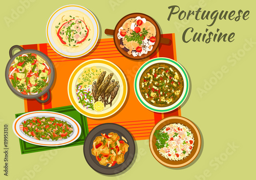 Portuguese cuisine icon for food design