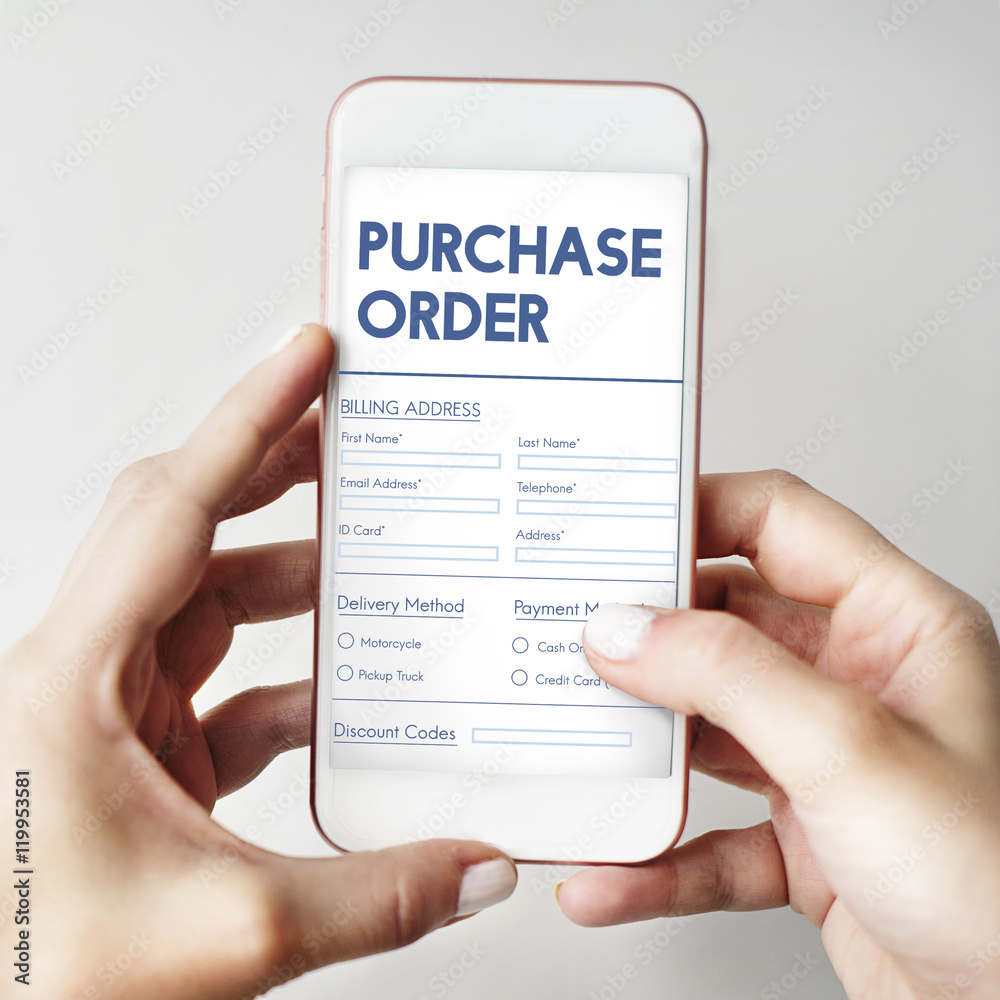 Purchase Oreder Online Form Deal Concept Purchase Oreder Online Form Deal Concept