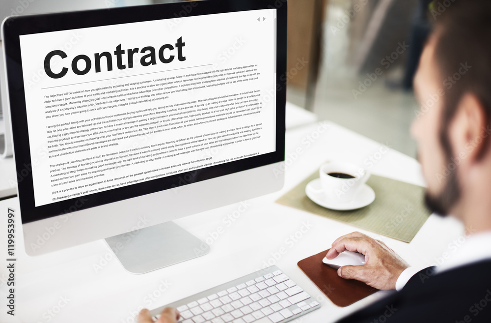 Contract Agreement Commitment Obligation Negotiation Concept Contract Agreement Commitment Obligation Negotiation Concept