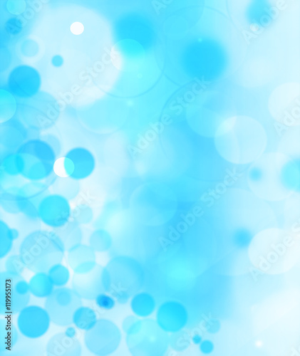 Abstract blue Background with Bokeh