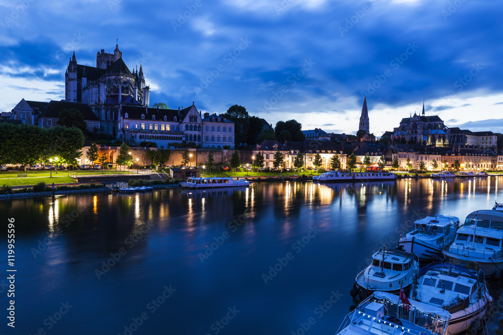 Auxerre along Yonne River