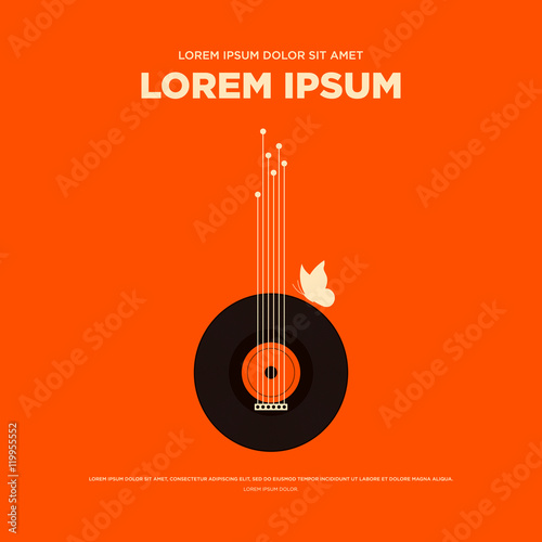 Abstract vintage retro music poster vector illustration