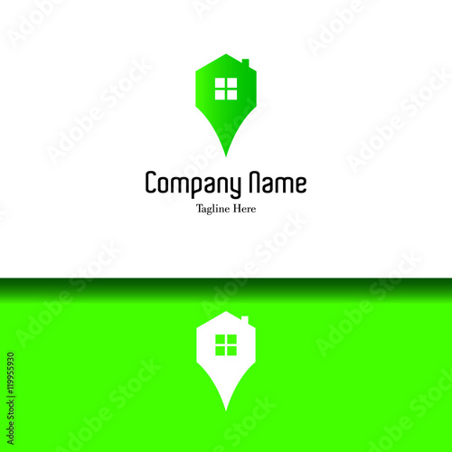 Real estate, apartment, condo, house, rental business. Corporate branding unique and creative lowercase flat logo design template