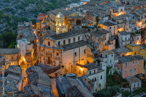 A part of Ragusa Ibla in Sicily at night