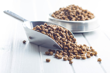 Dried food for dogs or cats.