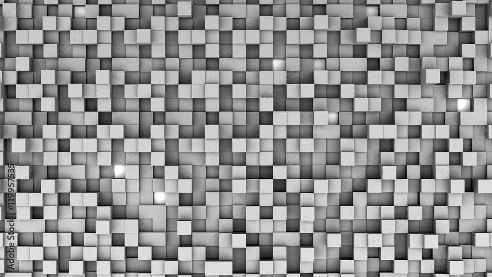 Cube random position 3d rendering Cube random position 3d rendering