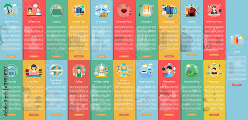 Holiday and Recreations Vertical Banner Concept