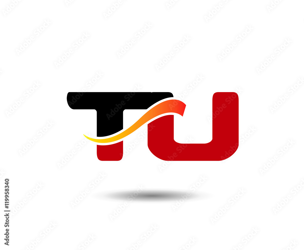 Letter T and U logo template Adobe Stock