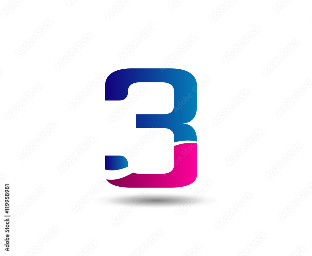 Number logo design.Number three logo.Logo 3 vector template
Number logo design.Number three logo.Logo 3 vector template