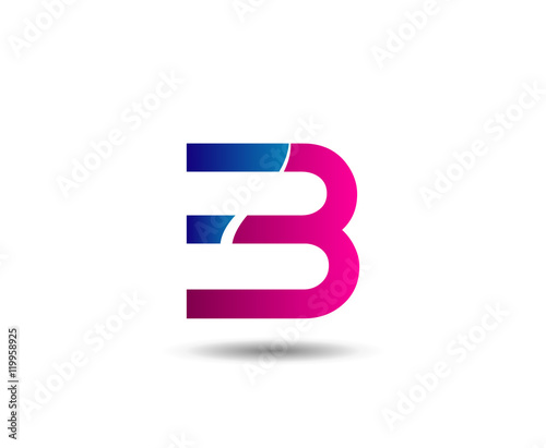 Abstract Number 3 logo Symbol icon set
