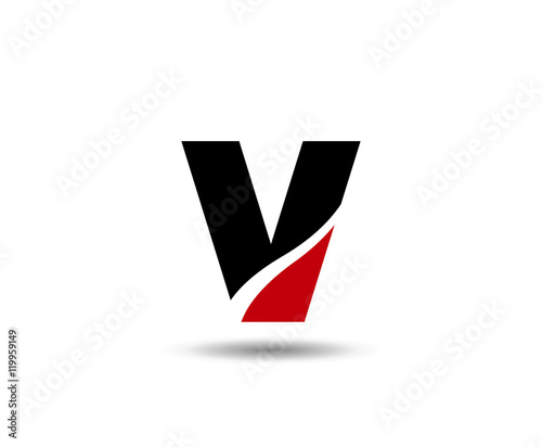 Letter v logo icon design template elements
