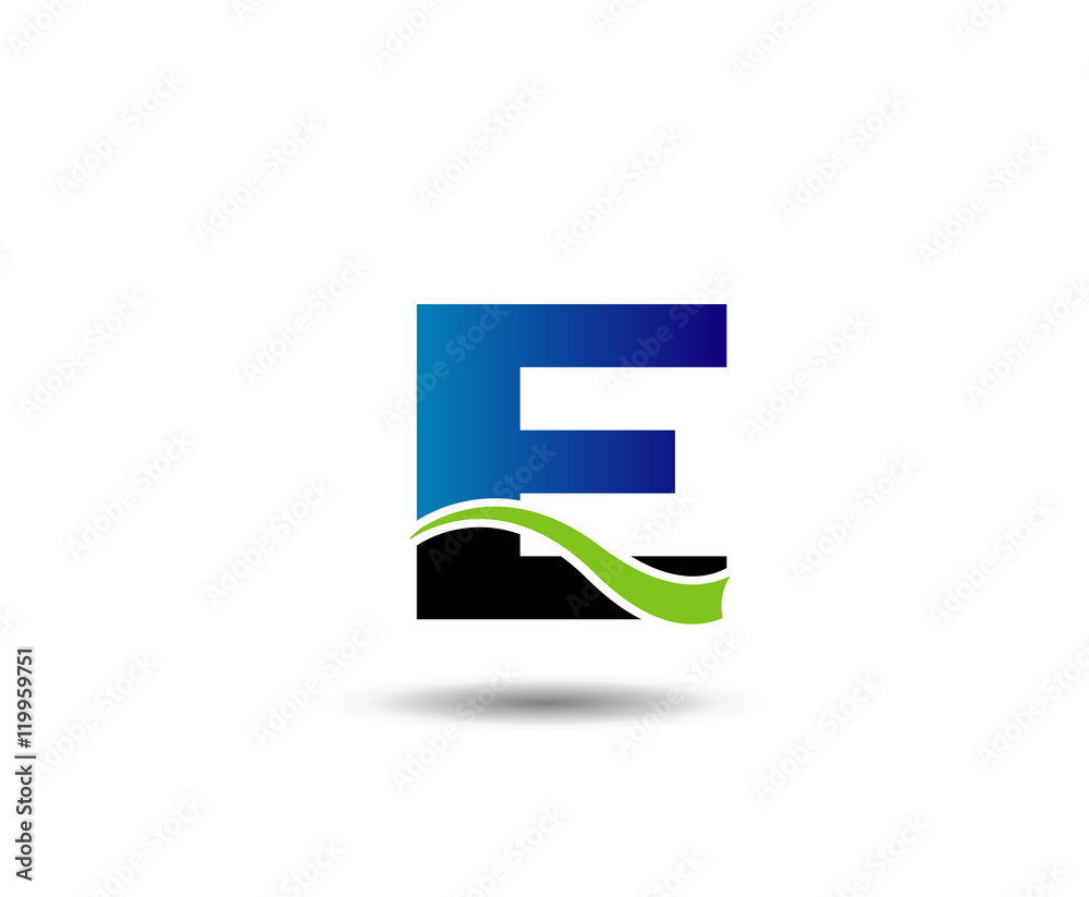 Letter e logo icon design template elements
