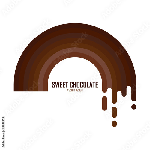 Vector drips chocolate logo