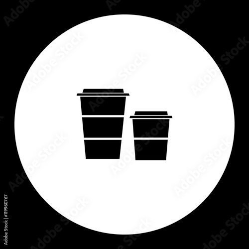 black isolated crucible for coffee to go eps10