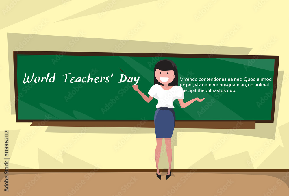 Teacher Day Holiday Woman School Class Board Teacher Day Holiday Woman School Class Board