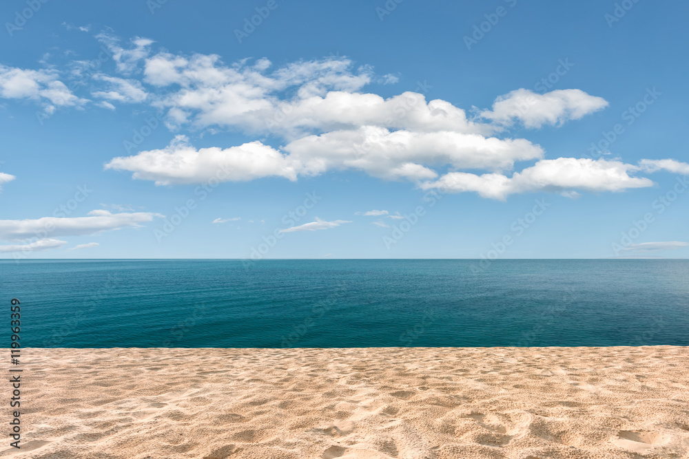 beach and sea with blue sky background beach and sea with blue sky background