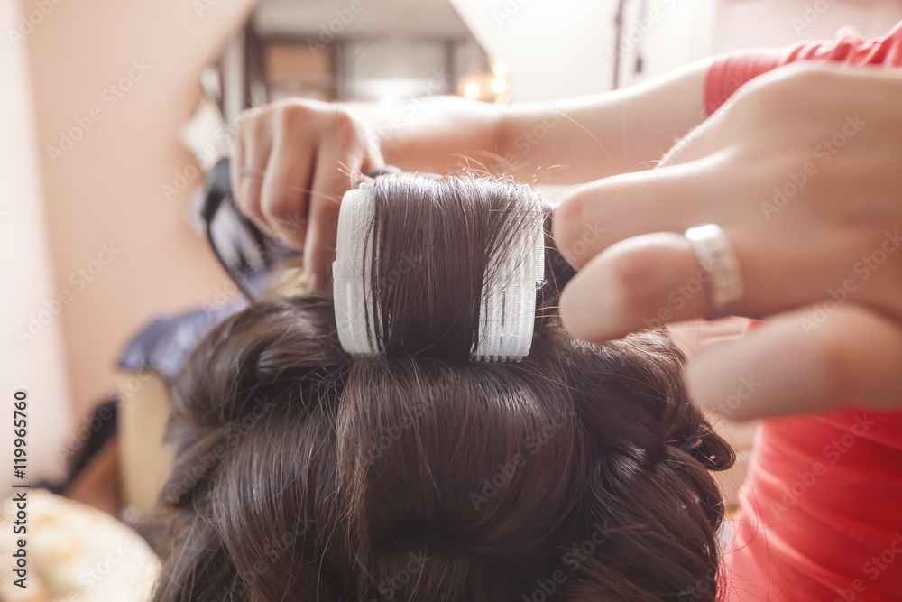 Fototapeta premium drying hair in a beauty salon