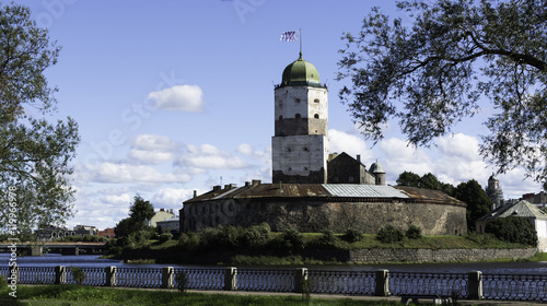 The Vyborg castle  located in the city of Vyborg 