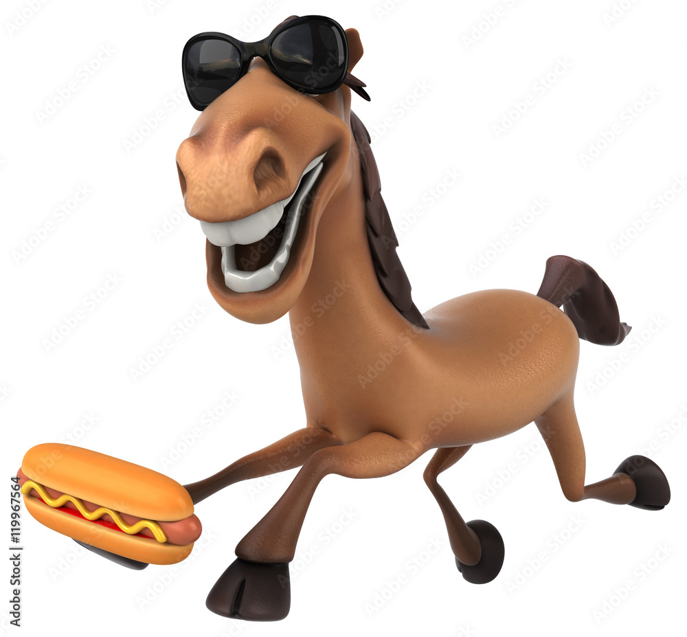 Naklejka premium Fun horse
