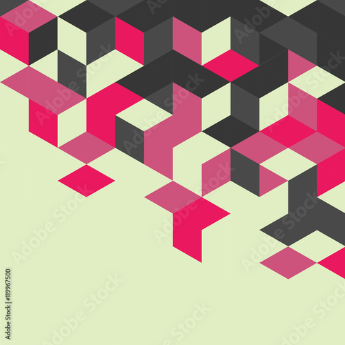 Abstract colorful retro geometric modern template for business or technology presentation and space for your text or subject, vector illustration