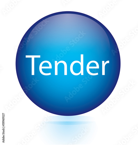 Tender blue circular button