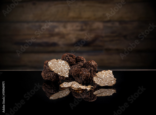Black autumn truffles