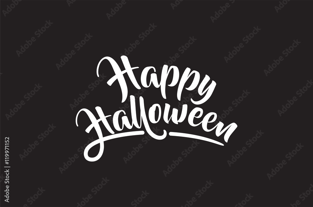 Halloween design of greeting cards, posters, banner with lettering