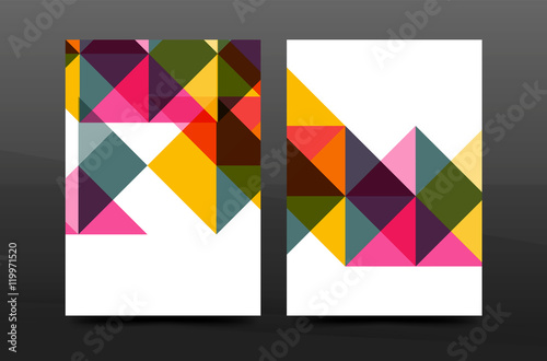 Colorful geometry design annual report a4 cover brochure template layout  magazine  flyer or leaflet booklet