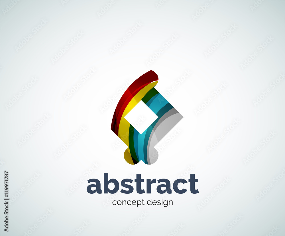 Vector abstruse shape logo template Vector abstruse shape logo template