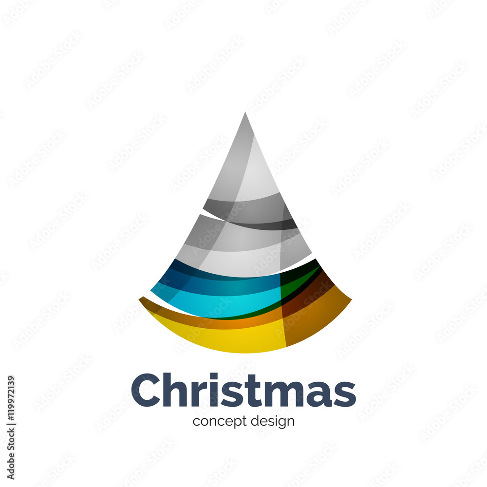 Vector abstract geometric Christmas tree icon Vector abstract geometric Christmas tree icon