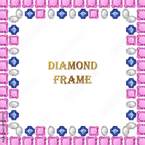 Diamonds square frame photo