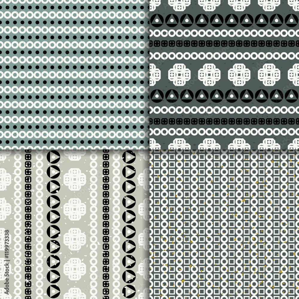 Abstract seamless pattern set Abstract seamless pattern set