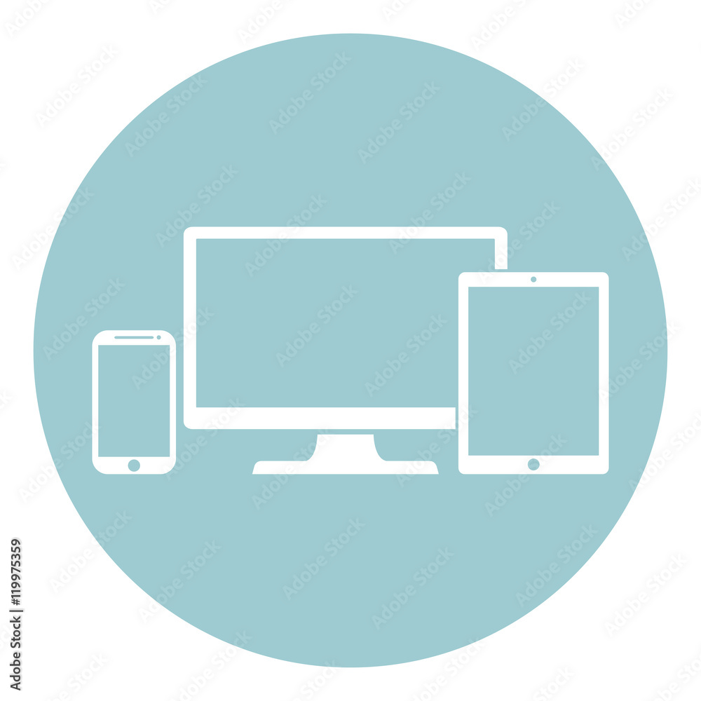smart phone, tablet and desktop computer devices Icons isolated, flat style on background, stylish vector illustration of responsive web design EPS10 smart phone, tablet and desktop computer devices Icons isolated, flat style on background, stylish vector illustration of responsive web design EPS10