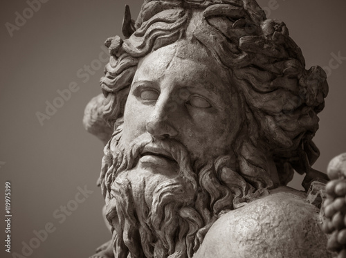 The ancient marble portrait of man with beard