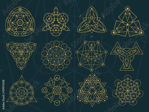 Abstract Sacred Geometry and Magic Symbols Set 2
