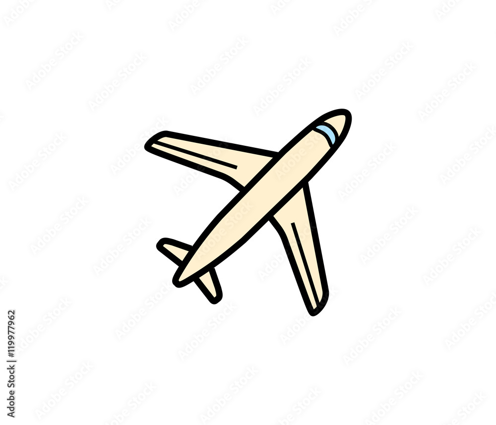 Plane aero cargo icon