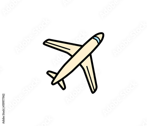 Plane aero cargo icon